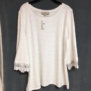 NWT Loft Plus knit cotton top